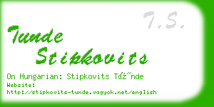 tunde stipkovits business card